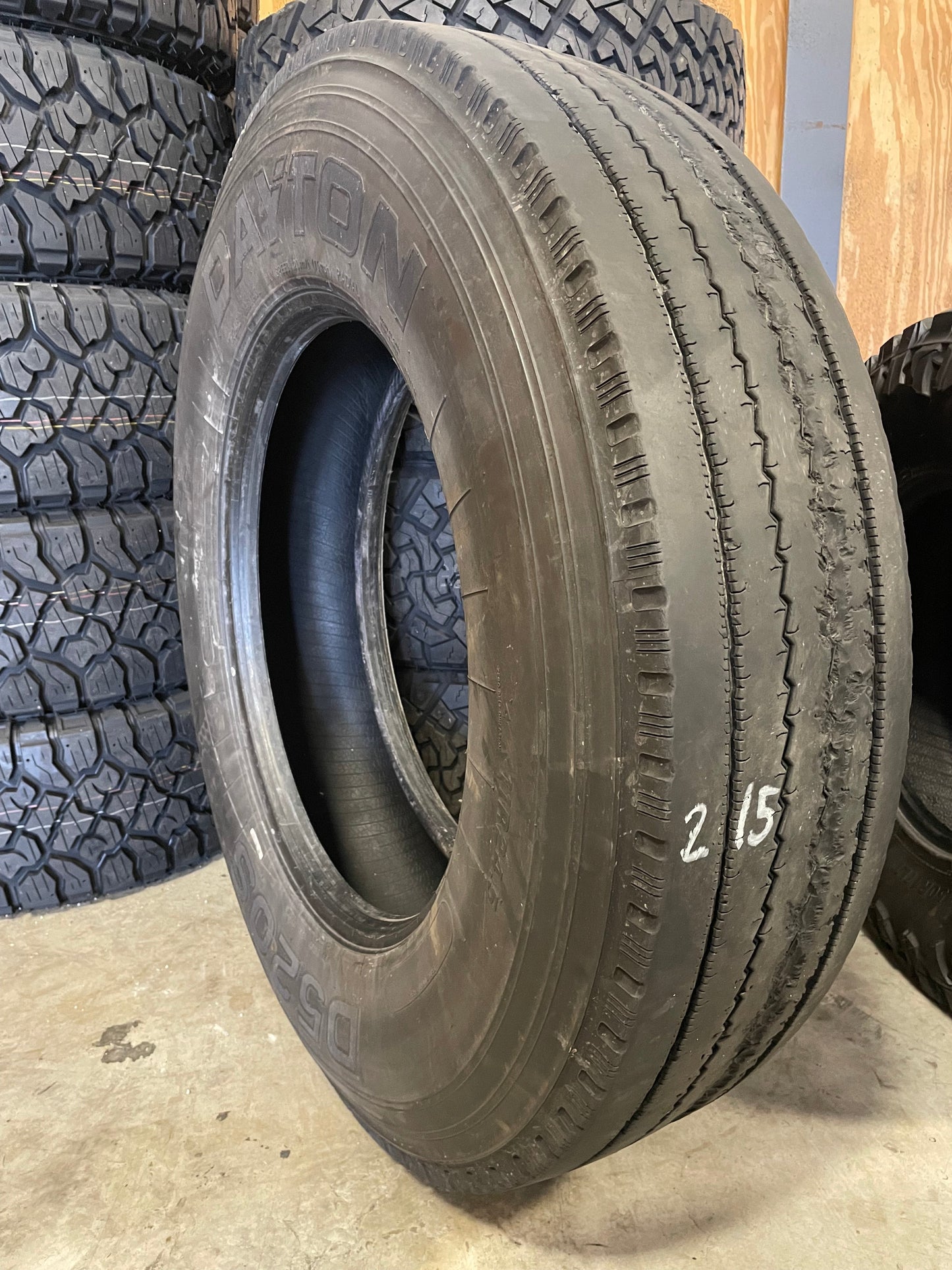 SET OF 6 11R24.5 DAYTON D520S/Regroovable - Case Perfect Condition 146/143L G - Used Tires