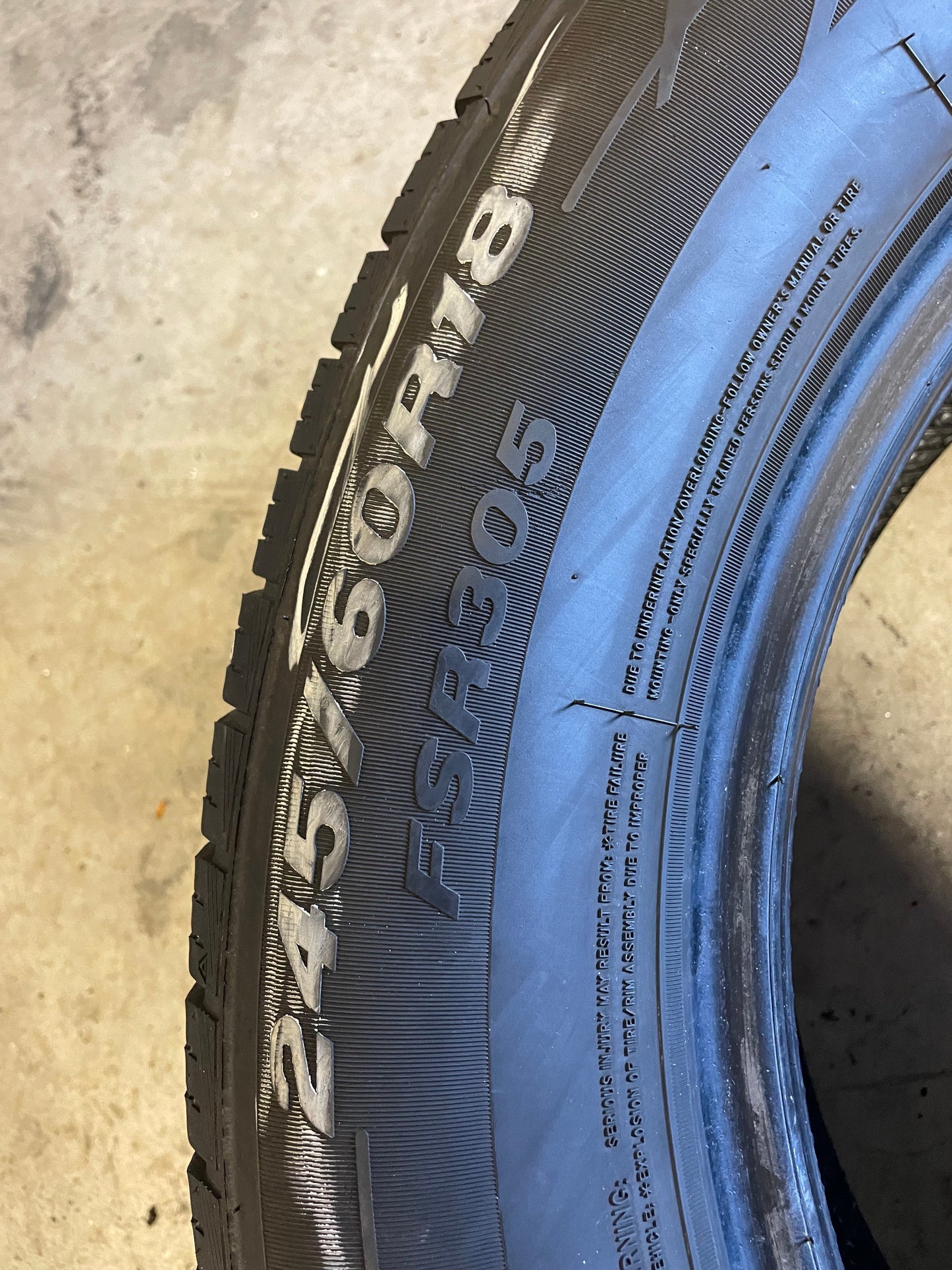 SET OF 2 245/60R18 Fortune Tormenta H/T 105 H SL - Premium Used Tires