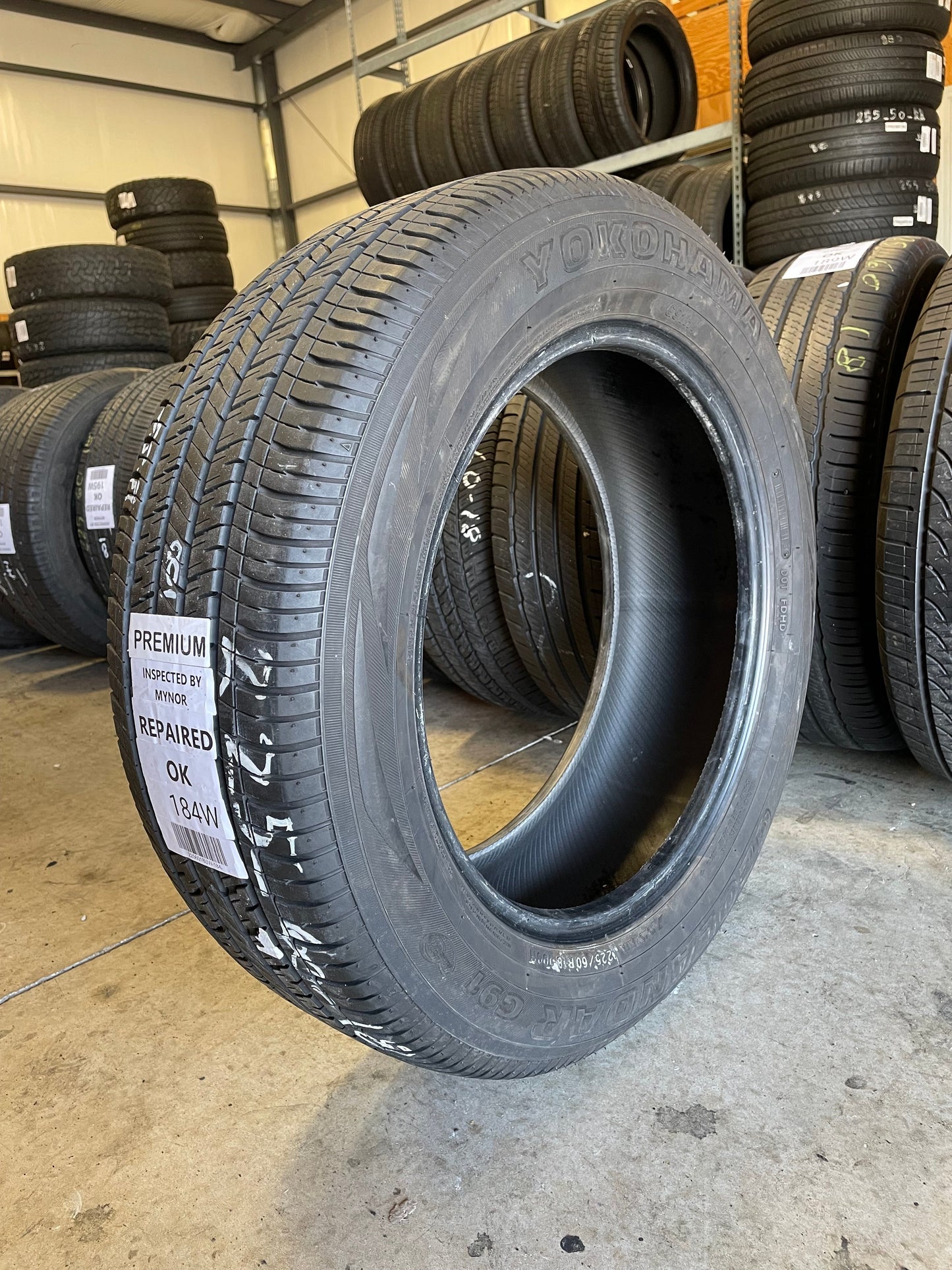 SET OF 4 225/60R18 Yokohama Geolandar G91 100 H SL - Used Tires