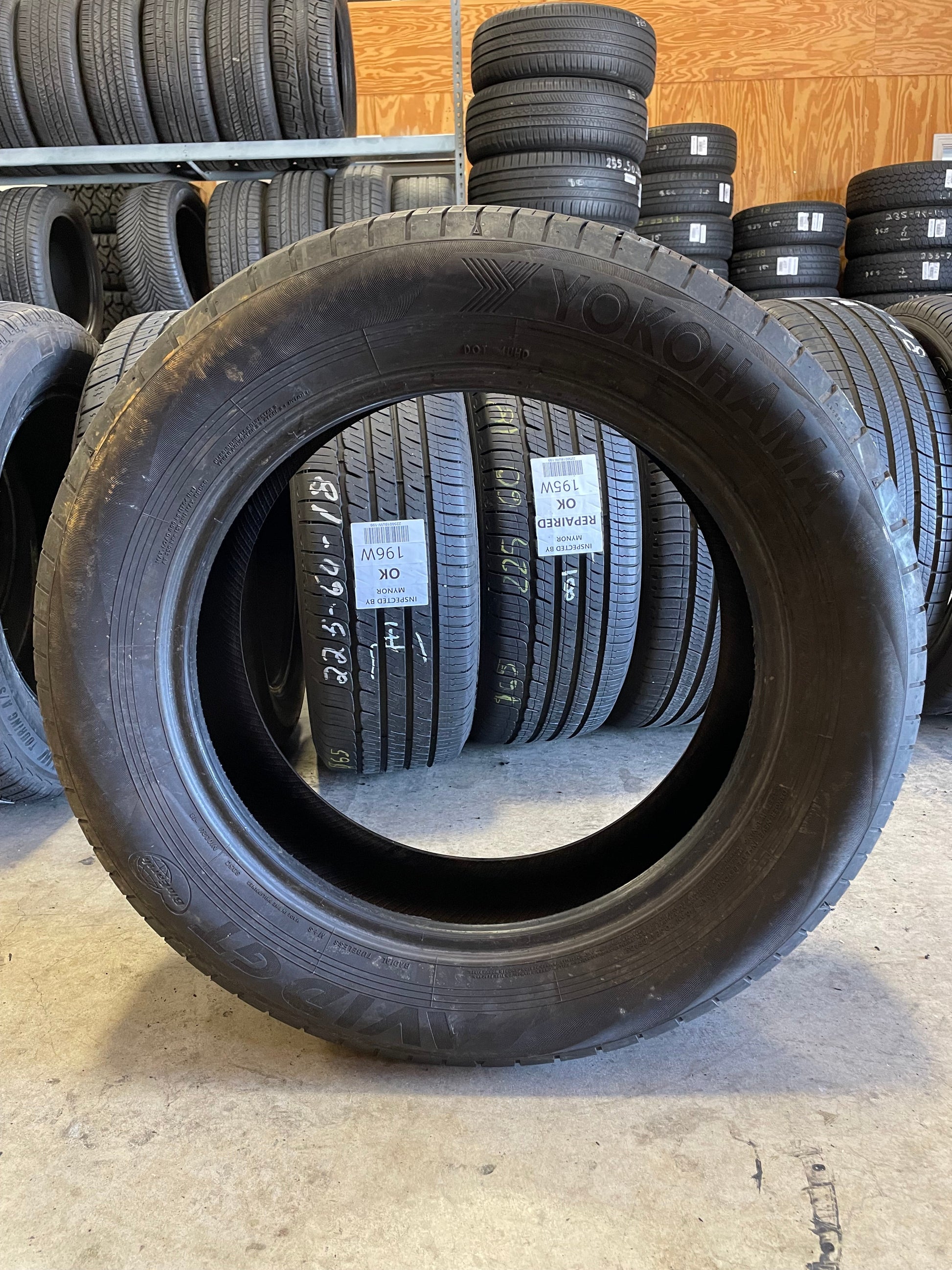 SET OF 3 225/60R18 Yokohama Avid GT 100 H SL - Used Tires