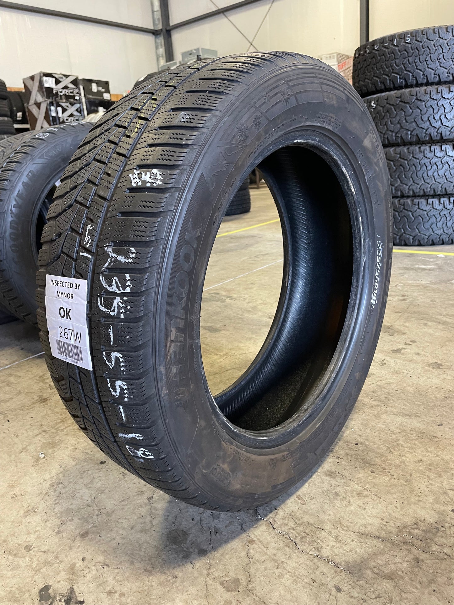 SINGLE 235/55R18 Hankook Winter I*Cept Evo2suv 100 H SL - Used Tires
