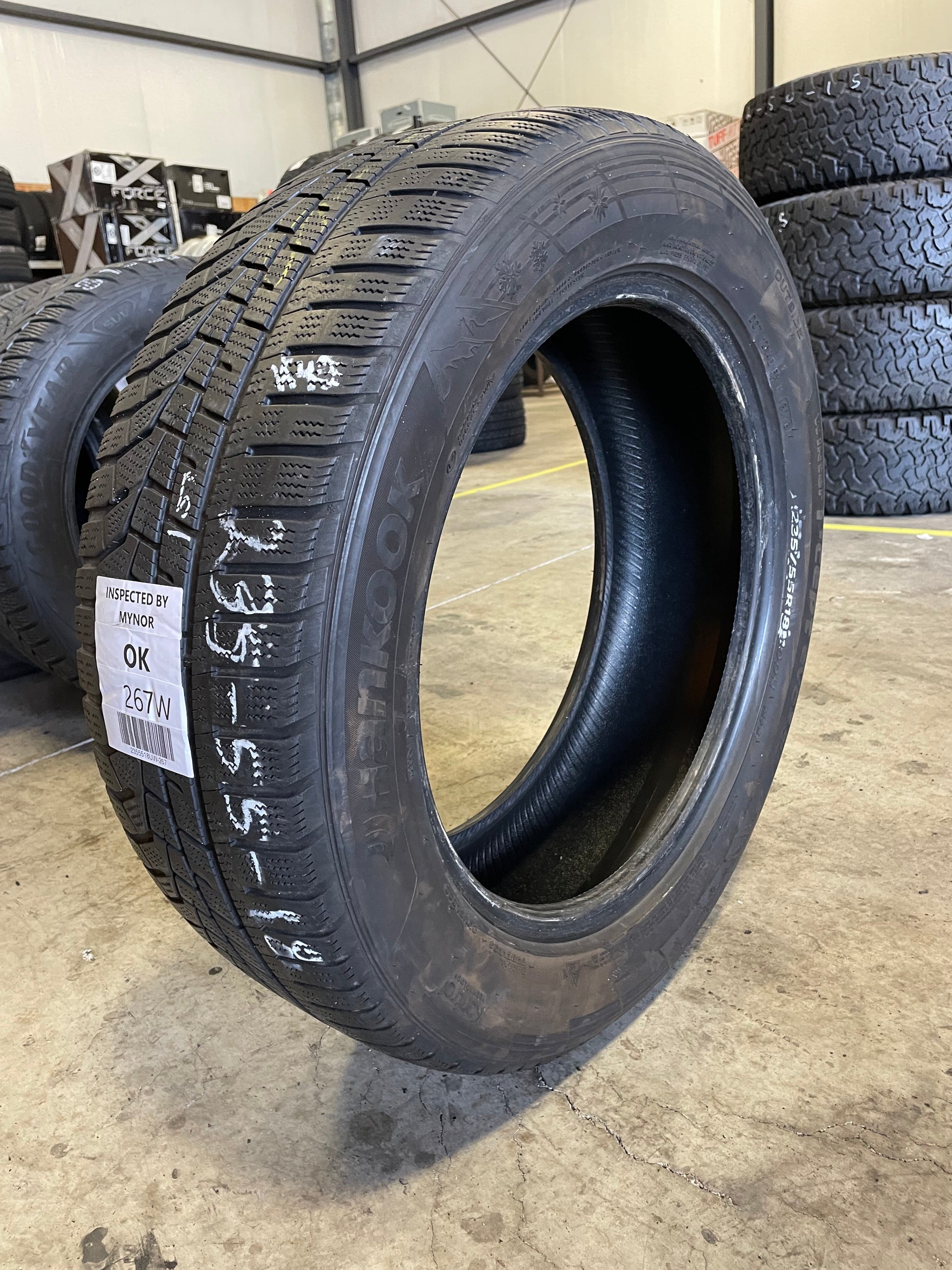 SINGLE 235/55R18 Hankook Winter I*Cept Evo2suv 100 H SL - Used Tires
