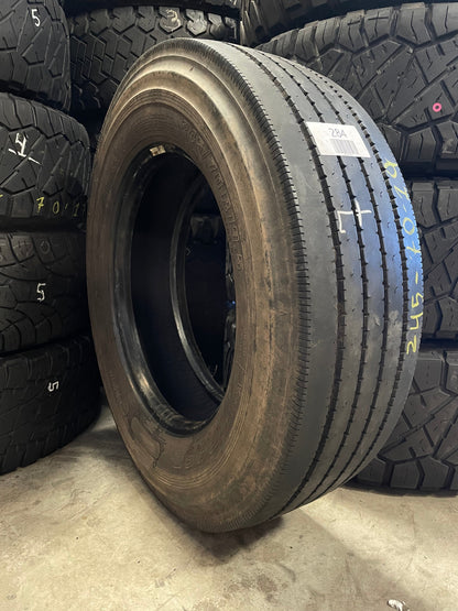 SINGLE 245/70R19.5 Bridgstone R225/Regroovable G - Used Tires