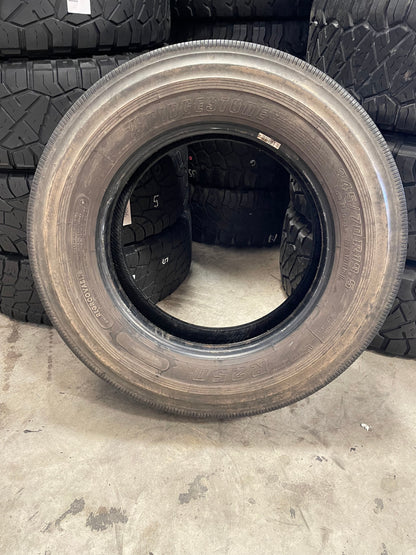 SINGLE 245/70R19.5 Bridgstone R225/Regroovable G - Used Tires