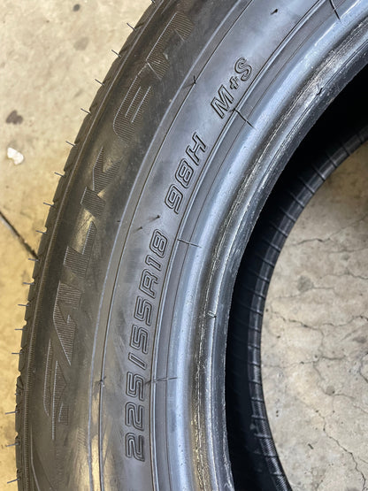 SET OF 2 225/55R18 Falken Ziex ZE001 A/S 98 H SL - Used Tires