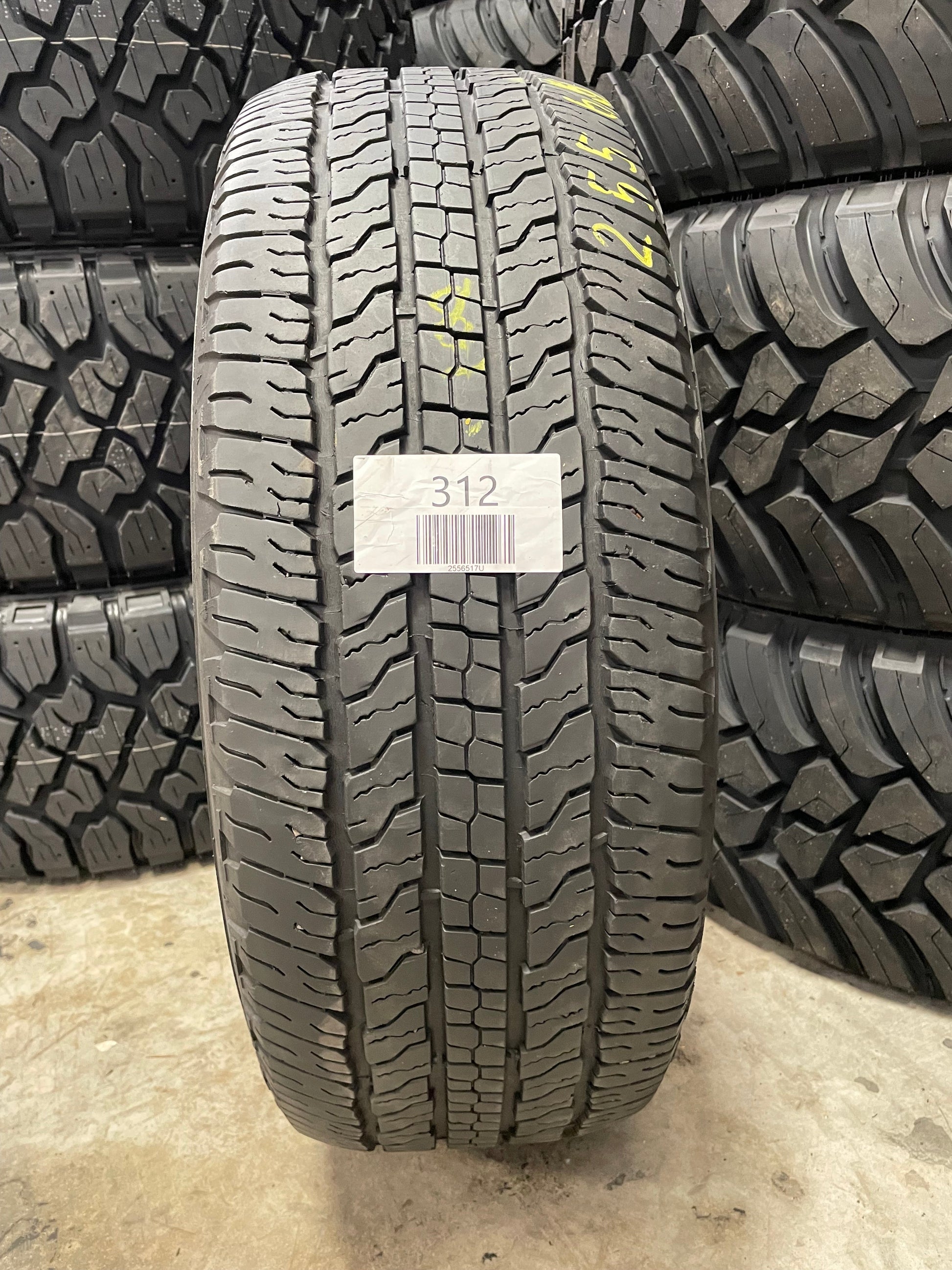 SINGLE 255/65R17 Goodyear Wrangler Fortitude HT 110 T 2337LBS - Used Tires