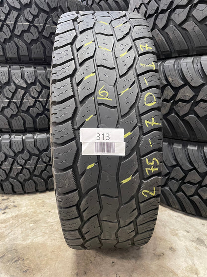 SINGLE 275/70R17 Cooper Discoverer A/T3 121/118 R E - Used Tires