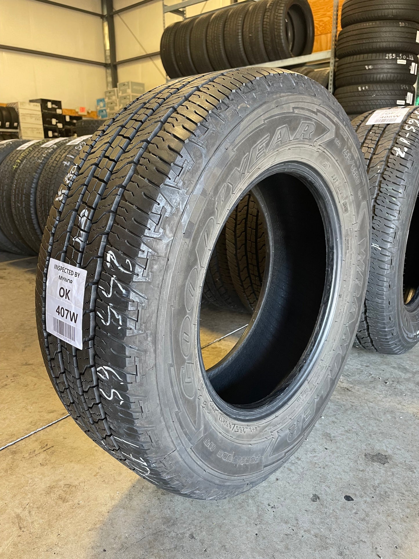 SET OF 4 255/65R17 Goodyear Wrangler Fortitude HT 110T SL - Used Tires