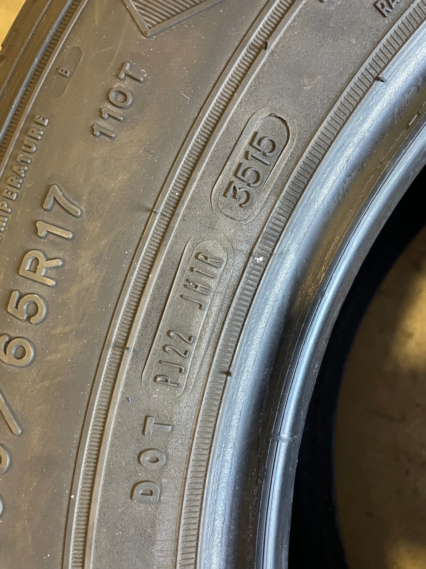 SET OF 4 255/65R17 Goodyear Wrangler Fortitude HT 110T SL - Used Tires