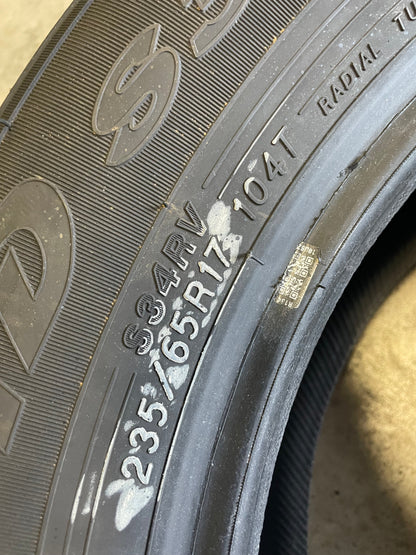 SINGLE 235/65R17 Yokohama Avid S34 104 T SL - Premium Used Tires