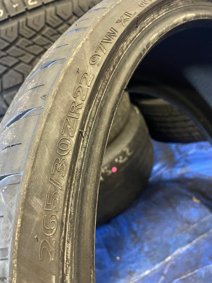 SINGLE 265/30R22 Lexani LX-Twenty 97 W XL - Used Tires