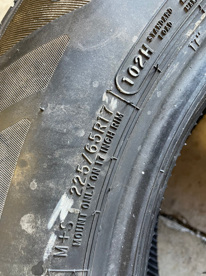 SINGLE 225/65R17 Cooper Endeavor Plus 102 H SL - Premium Used Tires