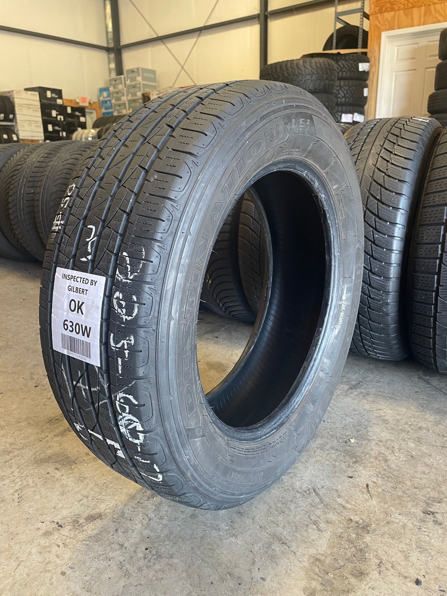 SET OF 4 225/60R17 Firestone Destination LE3 99 T SL - Used Tires