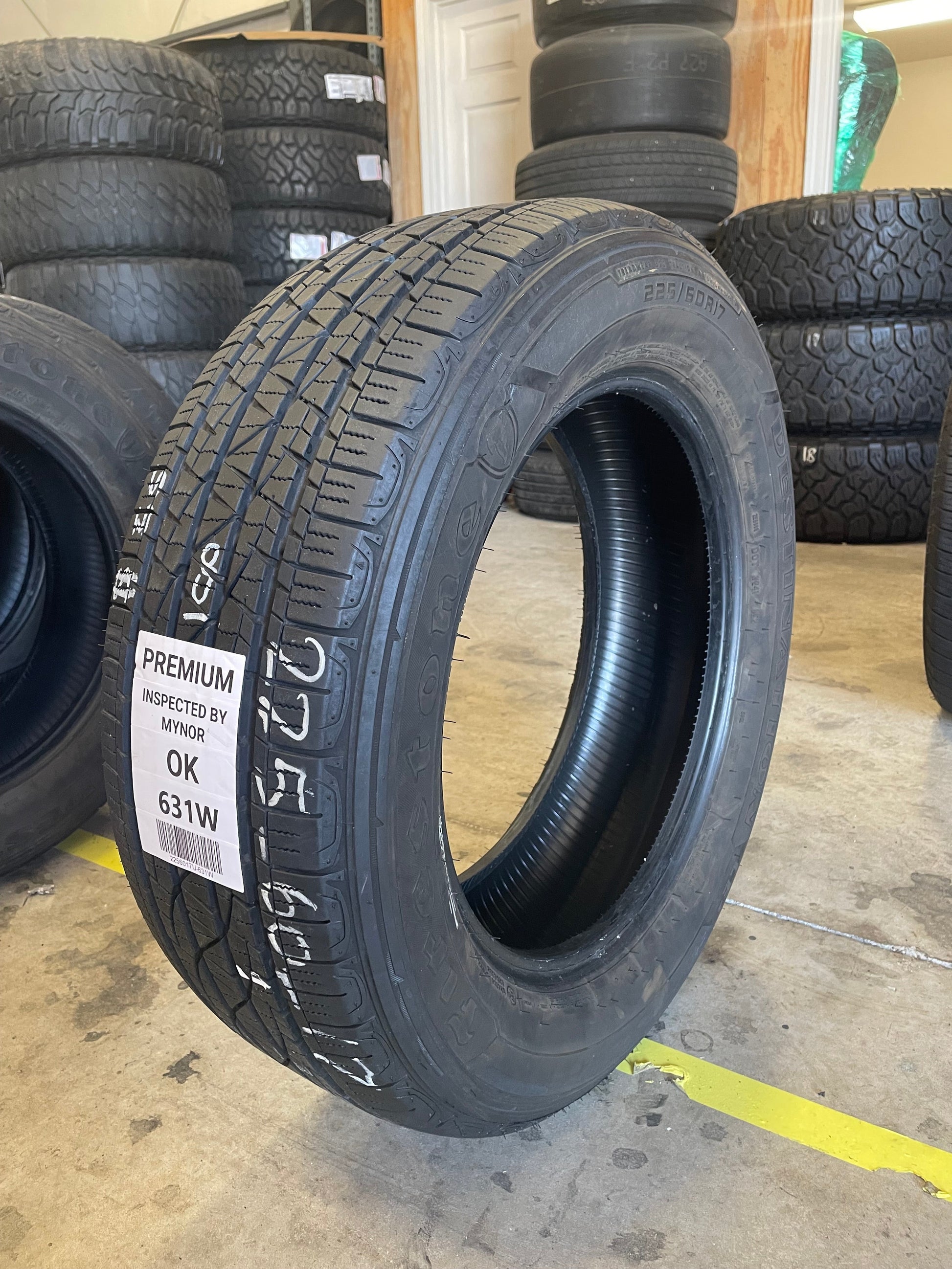 SET OF 4 225/60R17 Firestone Destination LE3 99 T SL - Used Tires