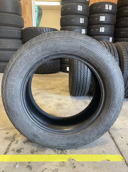 SET OF 4 225/60R17 Goodyear Assurance WeatherReady 99 H SL - Used Tires