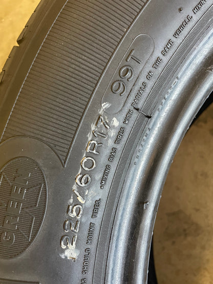 SET OF 2 225/60R17 Michelin Defender 99 T SL - Used Tires