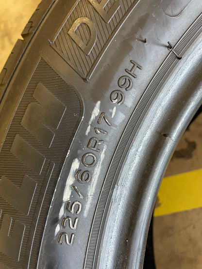 SET OF 2 225/60R17 Michelin Defender T+H 99 H SL - Used Tires