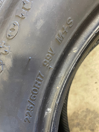 SINGLE 225/60R17 Firestone Firehawk AS 99 V SL - Premium Used Tires