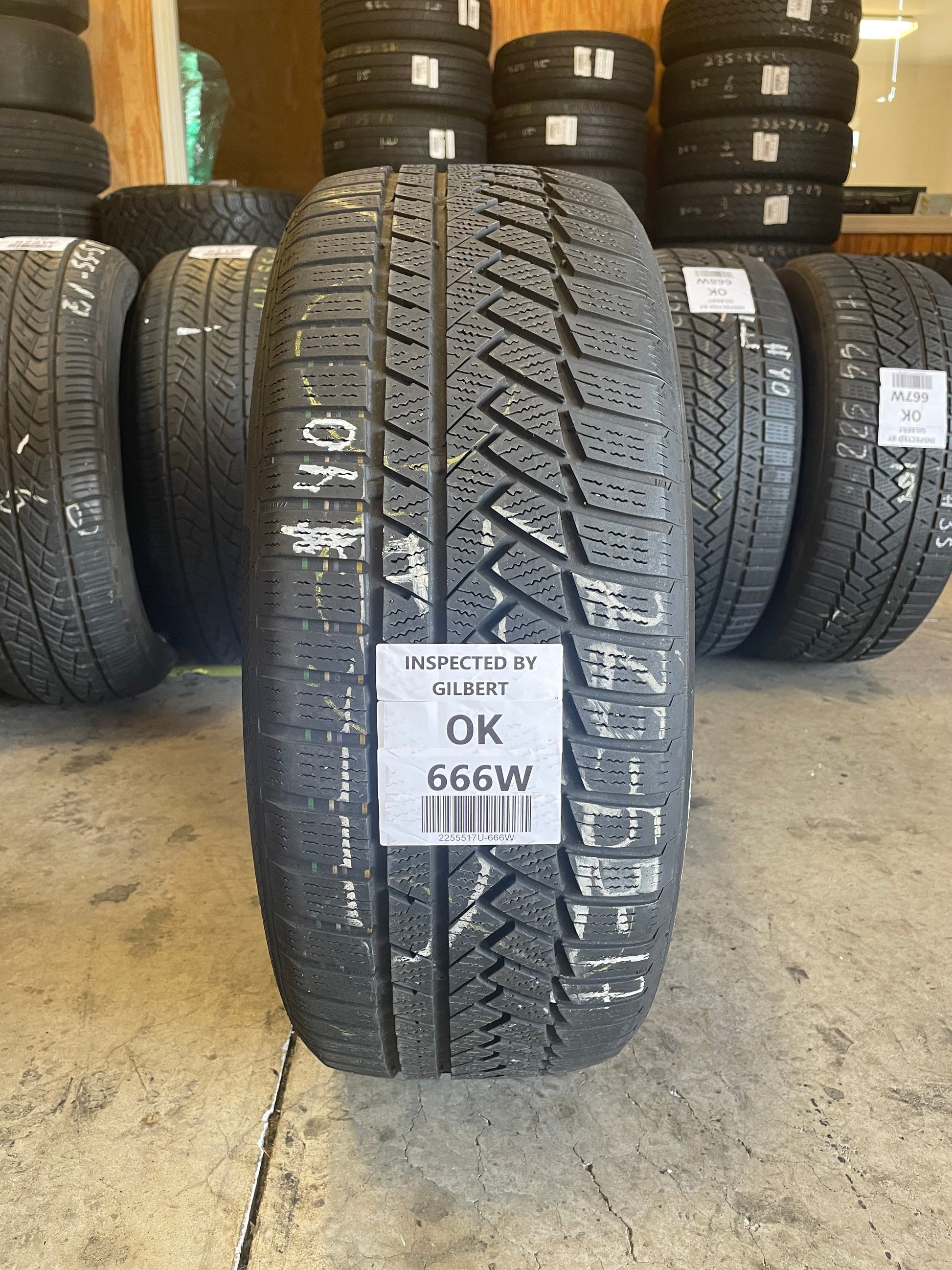 SET OF 4 225/55R17 Continental WinterContact TS850P 97 H SL - Used Tires