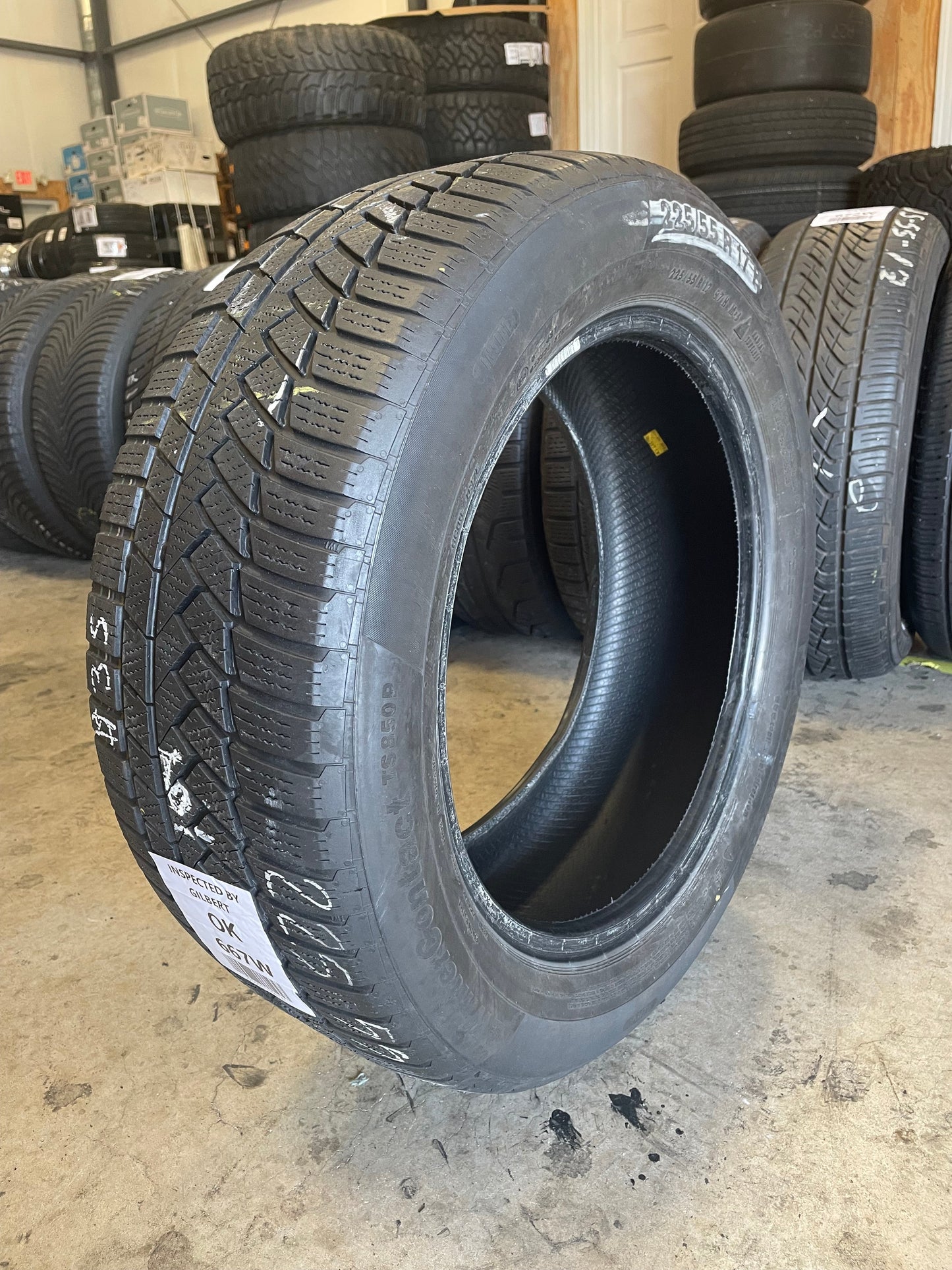 SET OF 4 225/55R17 Continental WinterContact TS850P 97 H SL - Used Tires