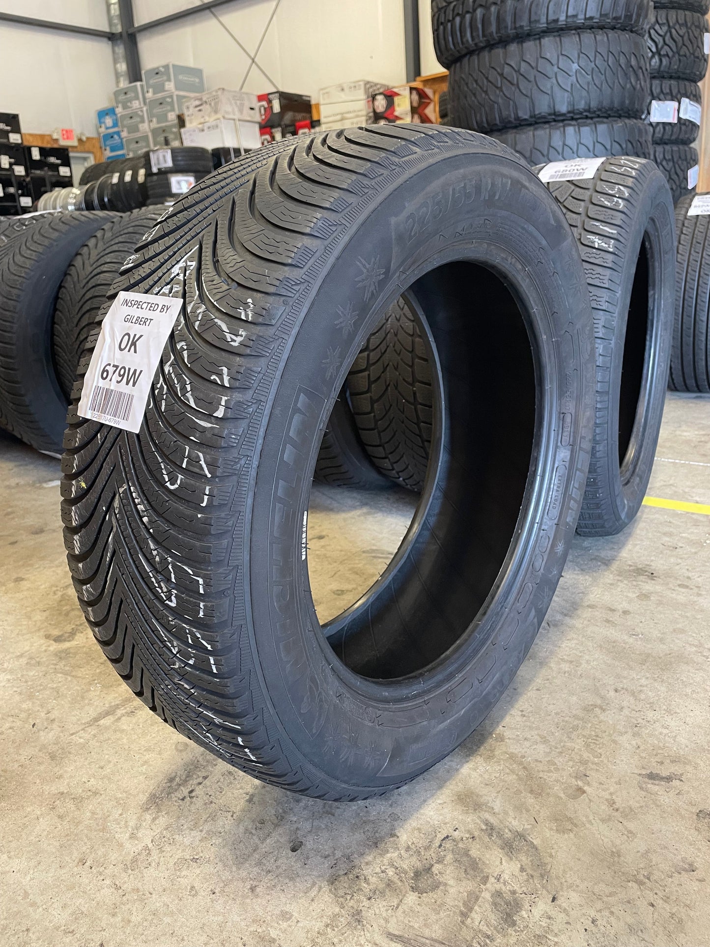 SINGLE 225/55R17 Michelin Alpin 5 101 V XL - Used Tires