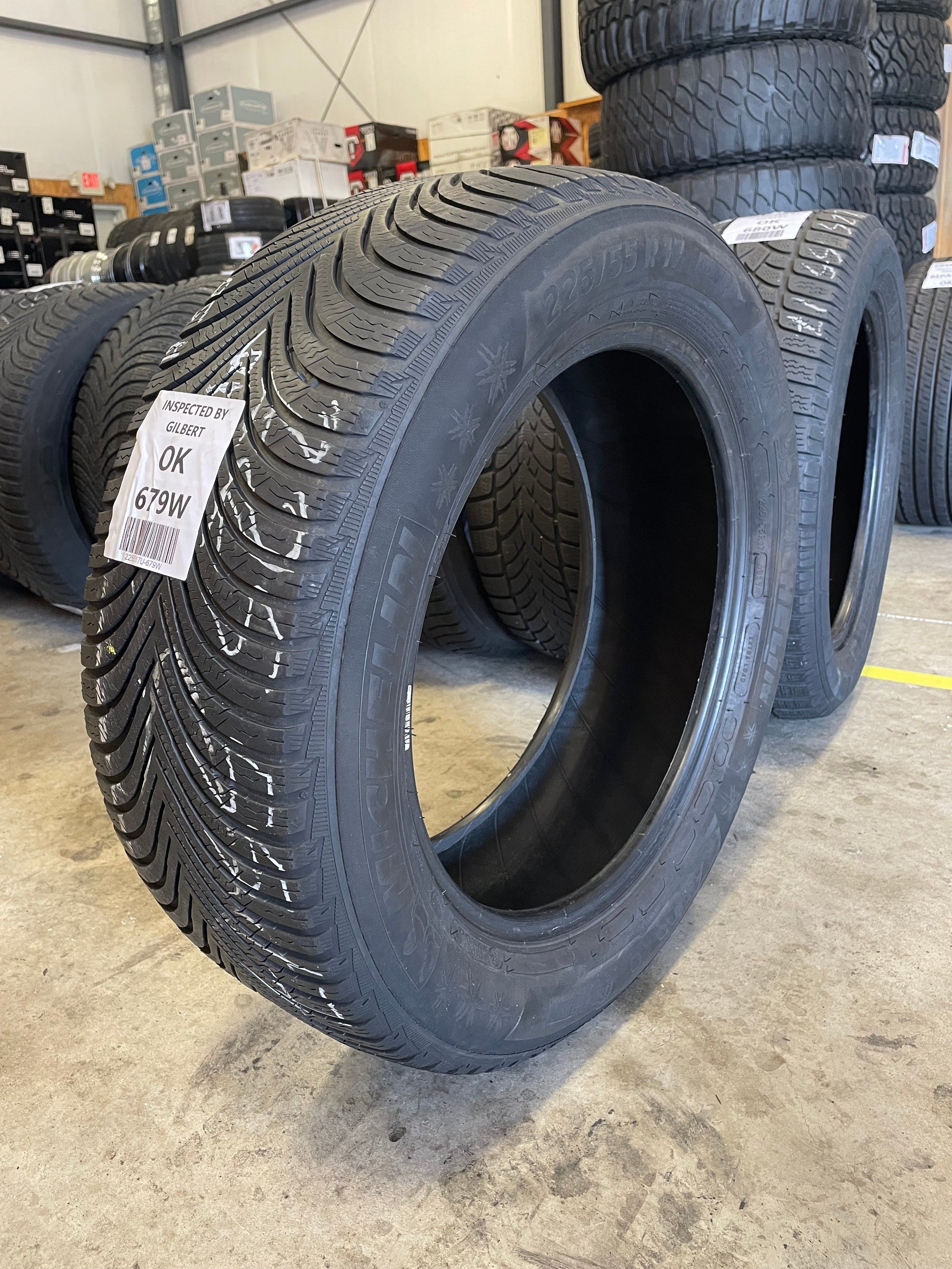 SINGLE 225/55R17 Michelin Alpin 5 101 V XL - Used Tires