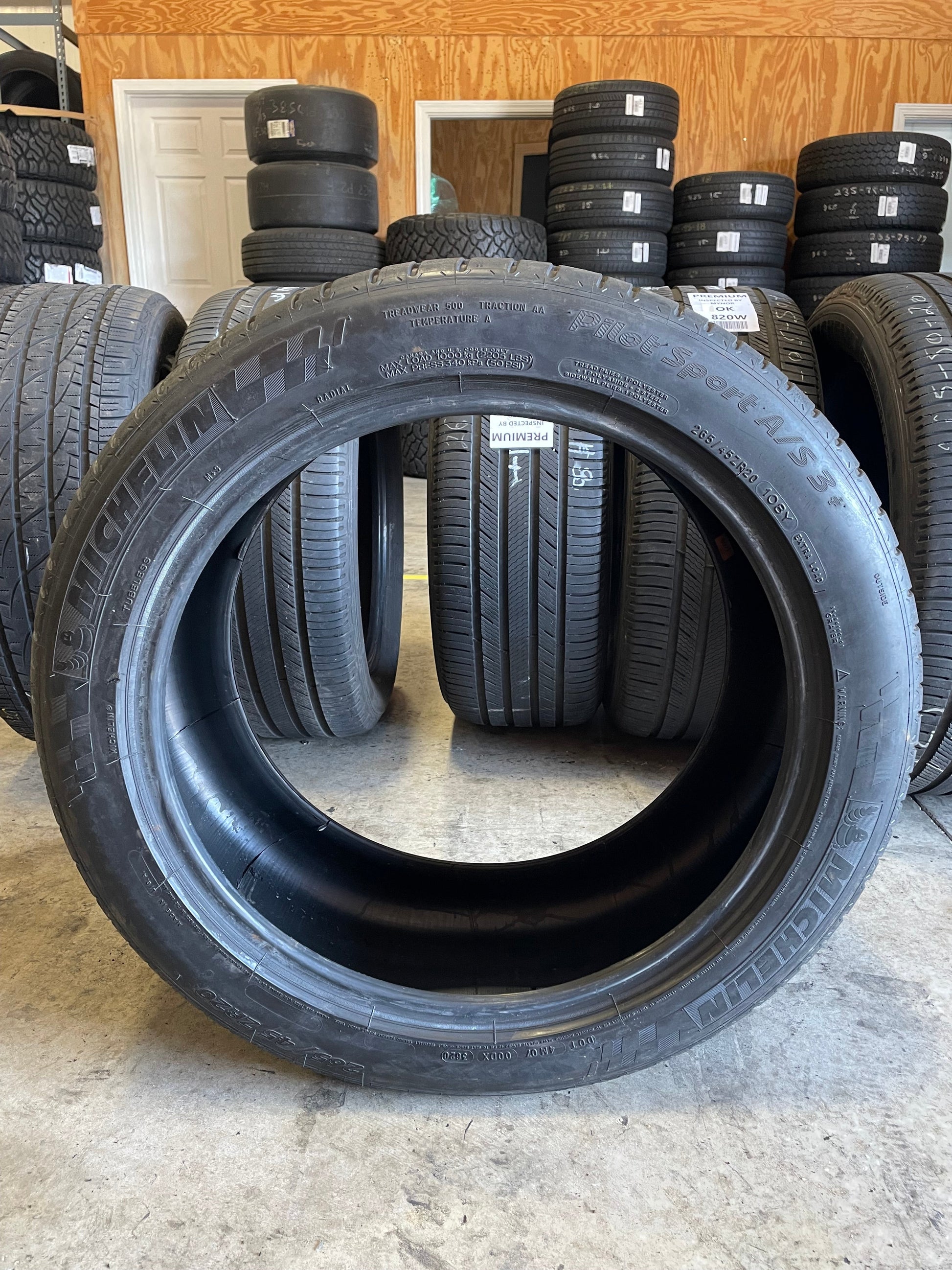 SINGLE 265/45R20 Michelin Pilot Sport A/S 3+ 108 Y XL - Premium Used Tires