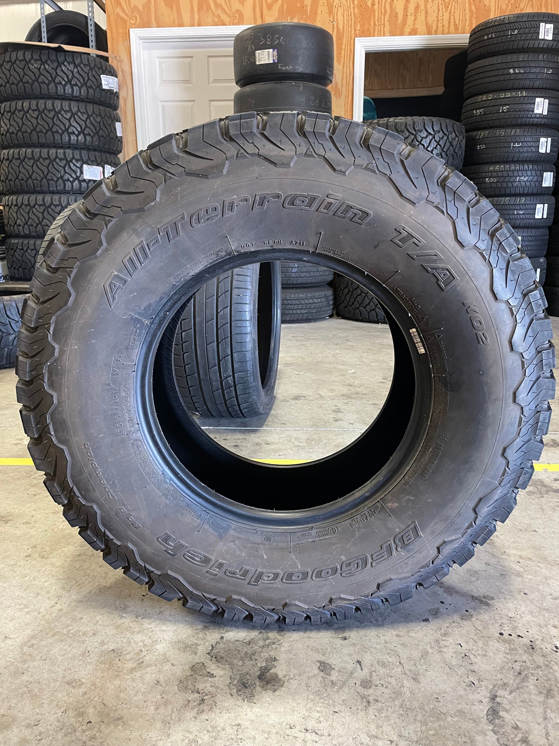 SET OF 3 315/70R17 Bfgoodrich All-Terrain T/A KO2 113/110 S C - Used Tires