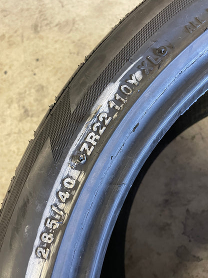 SINGLE 285/40R22 Accelera IOTA - ST68 110 Y XL - Used Tires