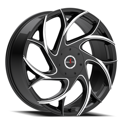 IGNITE G02 INFERNO 24X9.5 15MM 5X115/5X120 GLOSS BLACK MILLED TIPS | G0249551615GBMLT