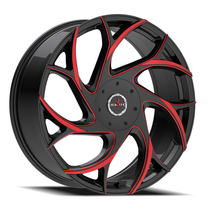 IGNITE G02 INFERNO 20X8.5 35MM 5X114.3/5X120 CANDY RED MILLED TIPS | G0208550135RMLT