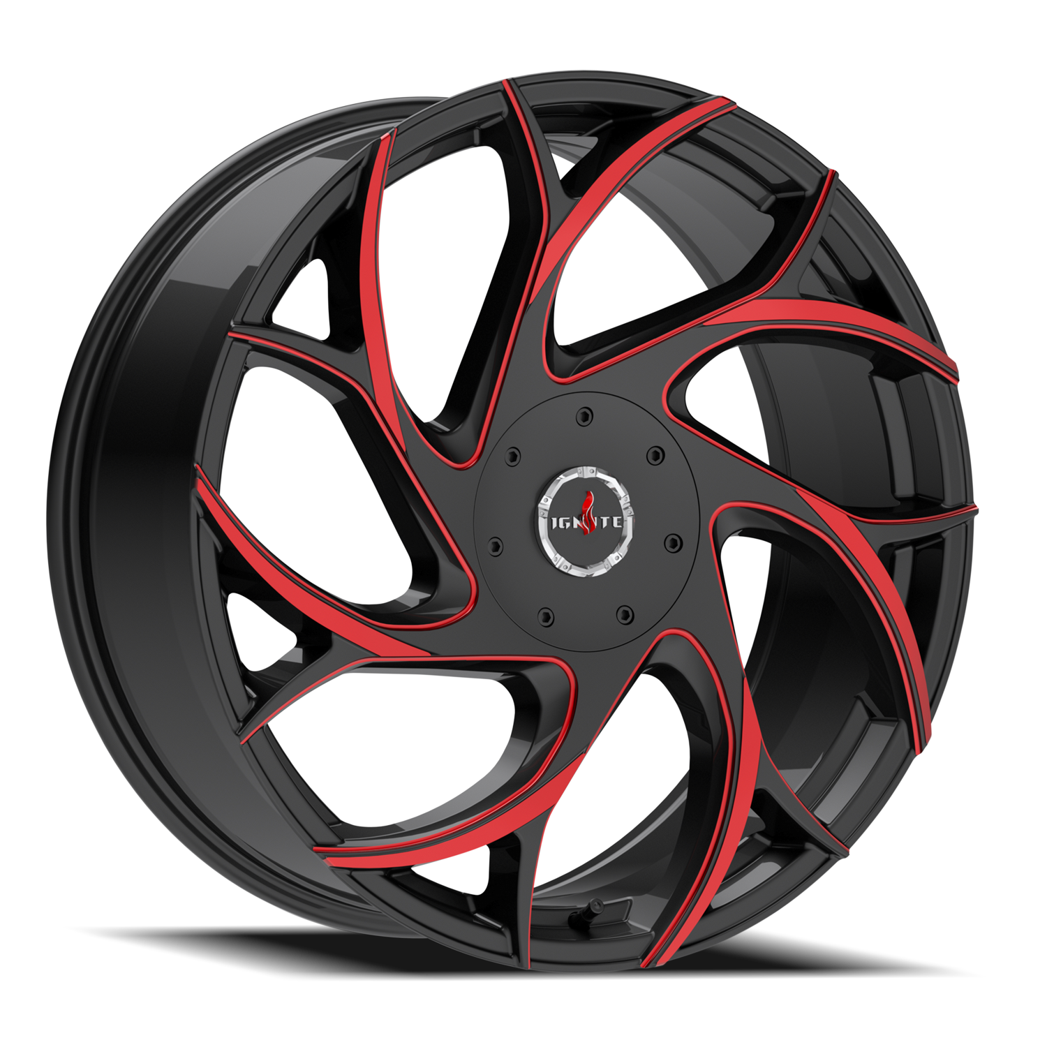 IGNITE G02 INFERNO 22X8.5 35MM 5X114.3/5X120 CANDY RED MILLED TIPS | G0228550135RMLT