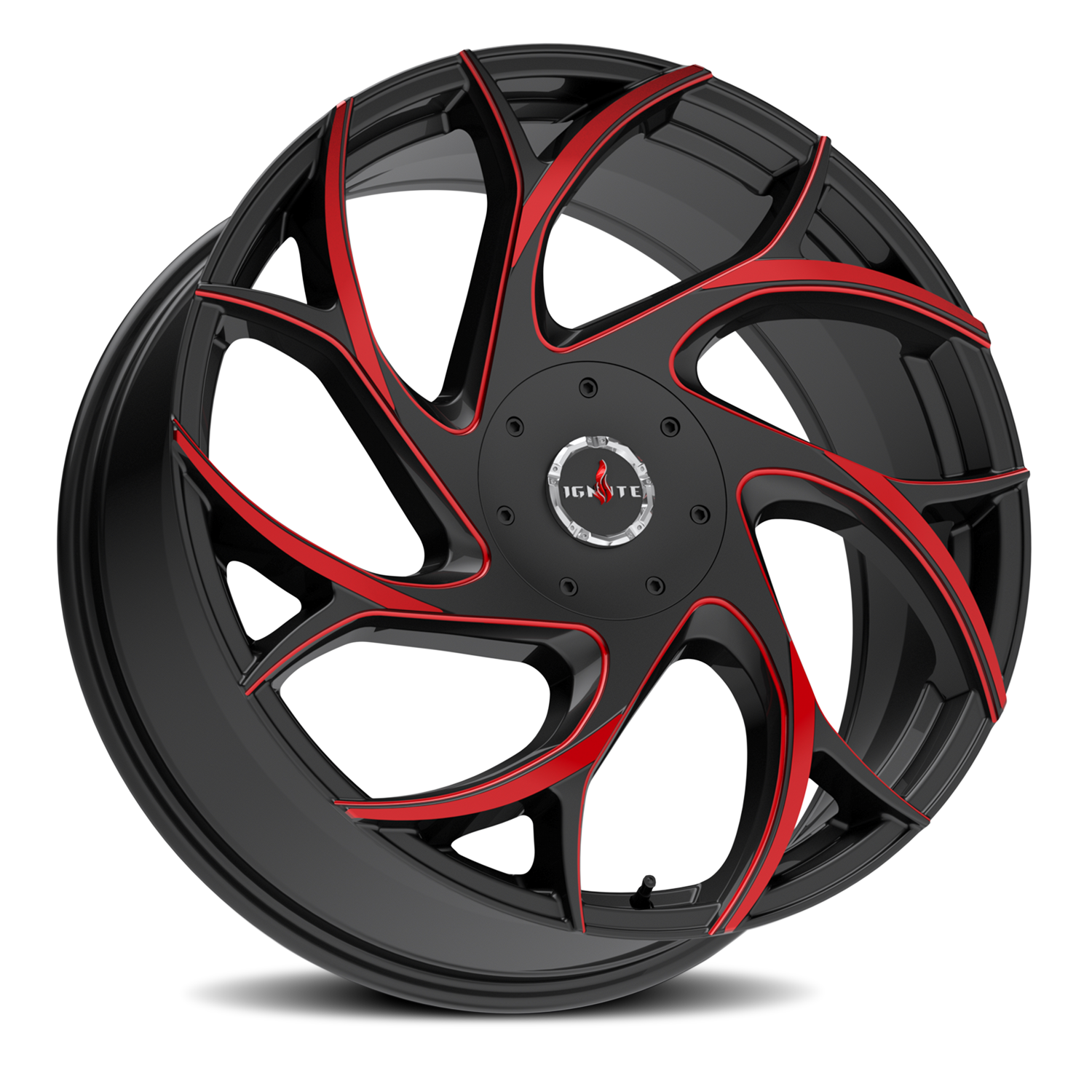 IGNITE G02 INFERNO 20X8.5 35MM 5X114.3/5X120 CANDY RED MILLED TIPS | G0208550135RMLT