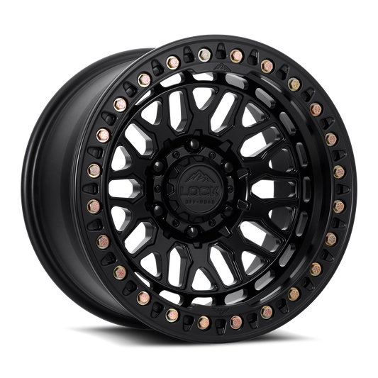 LOCK OFFROAD INVADER FORGED BEADLOCK 17X9 12 6X139.7 MATTE BLACK FORGED