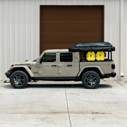 SET OF 4 WHEEL & TIRE PACKAGE | 4Play 4P63 22x10 -18 5x127/5x139.7 Gloss Black | 33x12.50R22 SureTrac Wide Climber R/T I