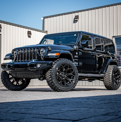 4Play 4P06 22x12 -44 5x127/5x139.7 Gloss Black with Brushed Spoke Faces