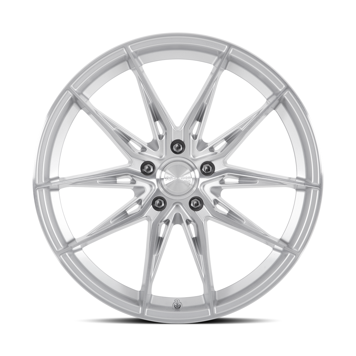 KATANA RACING KR10 18X8 40 5X114.3 GLOSSY SILVER MACHINE FACE