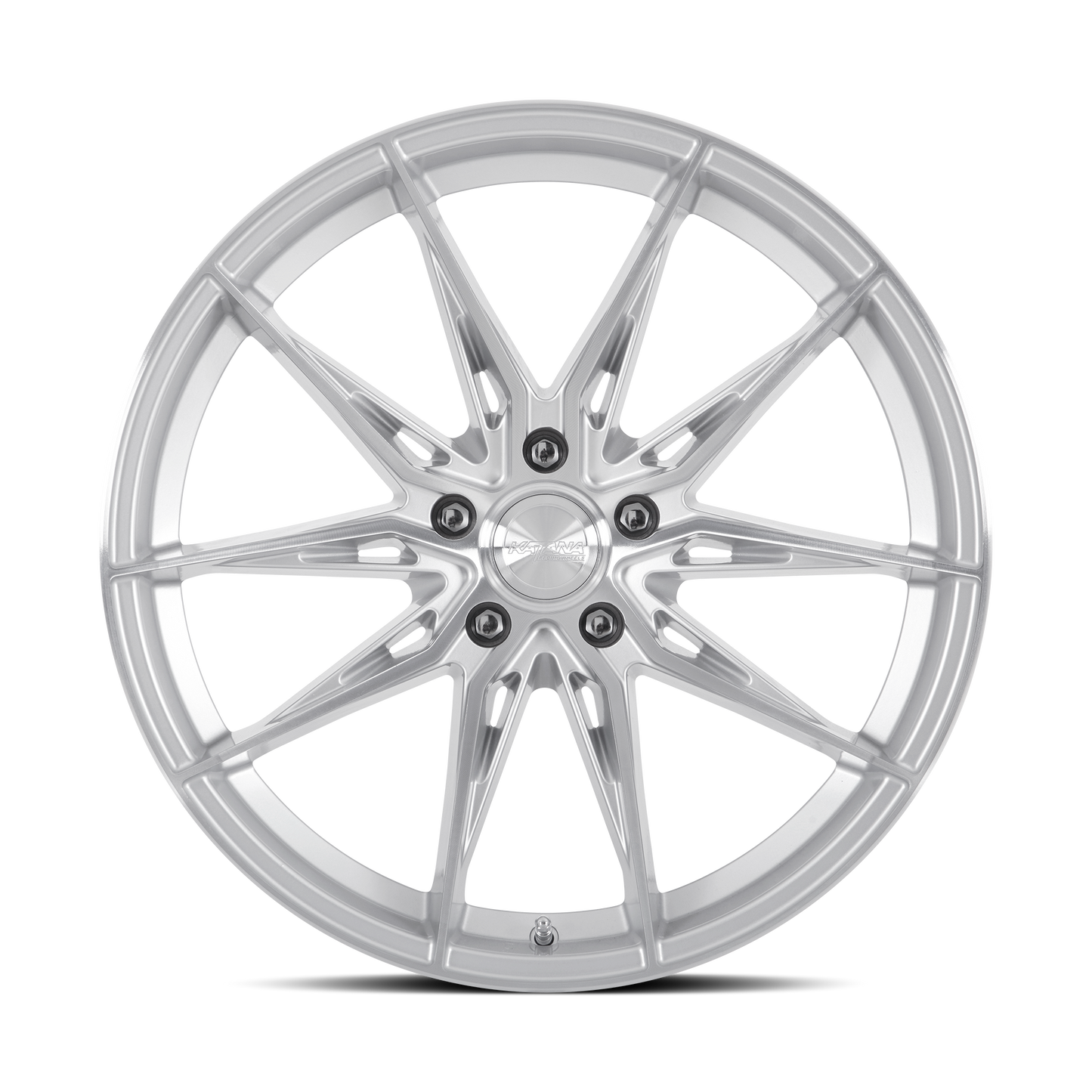 KATANA RACING KR10 20X8.5 40 5X120 GLOSSY SILVER MACHINE FACE