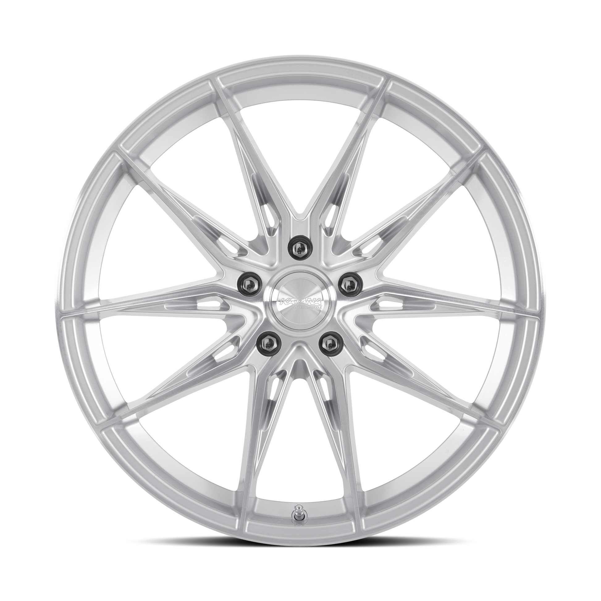 KATANA RACING KR10 20X8.5 40 5X120 GLOSSY SILVER MACHINE FACE