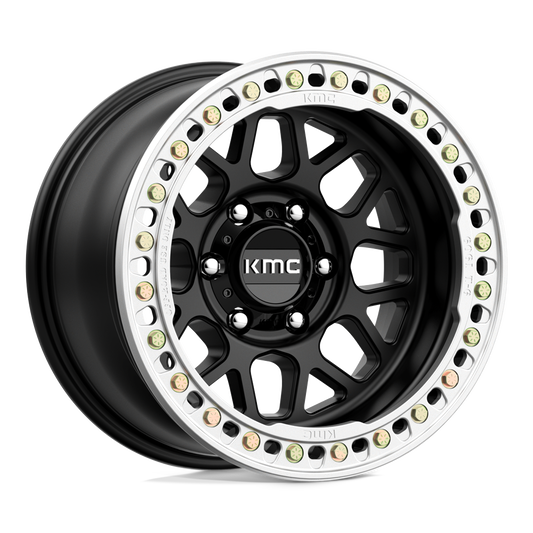KMC KM235 GRENADE CRAWL BEADLOCK 17x9 -38 6x139.7 SATIN BLACK