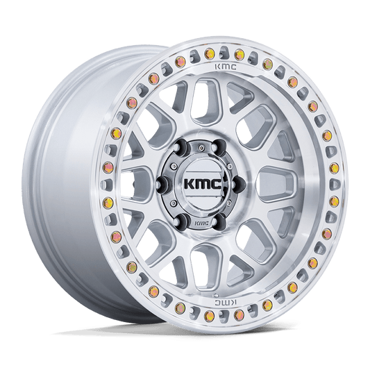 KMC KM549 GRS 17X9 0 6X135 GLOSS SILVER W/ MACHINED FACE