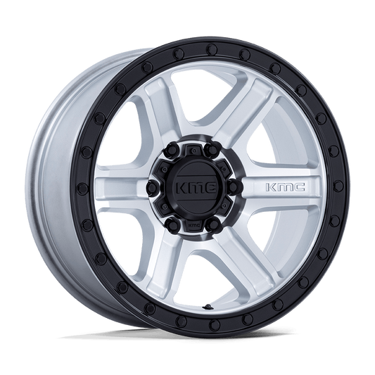 KMC KM551 OUTRUN 18x9 18 5x127 MACHINED W/ GLOSS BLACK LIP