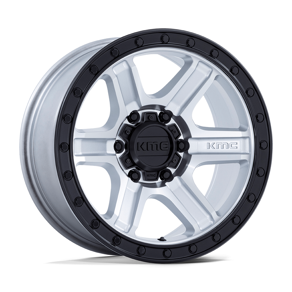 Kmc KM551 OUTRUN - 17x8.5 18mm 5x127 MACHINED W/ GLOSS BLACK LIP Wheel | KM551DB17855018