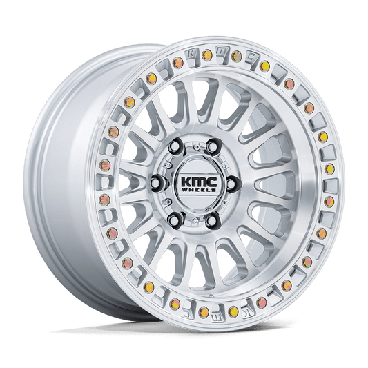 Kmc KM552 IMS - 17x8.5 25mm 6x139.7 GLOSS SILVER W/ MACHINED FACE Wheel | KM552SD17856825