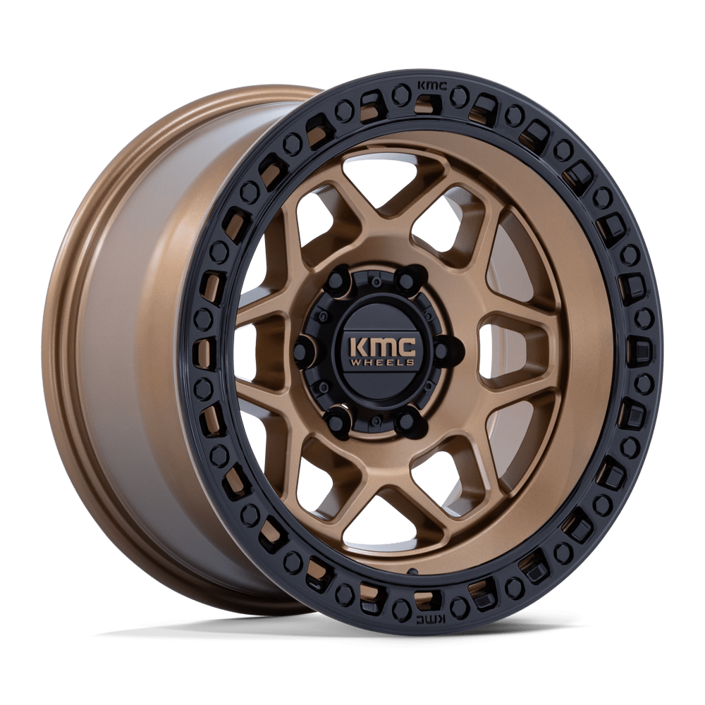 KMC KM553 TORX 17x9 -12 5x127 MATTE BRONZE W GLOSS BLACK LIP