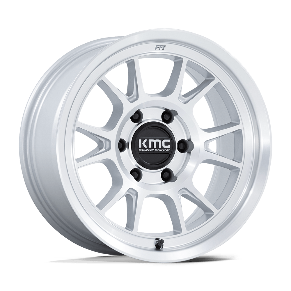 Kmc KM729 RANGE - 17x8.5 -10mm 6x139.7 GLOSS SILVER W/ MACHINED FACE Wheel | KM729DX17856810N