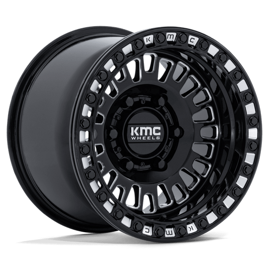 KMC POWERSPORTS KS242 AZTEC BEADLOCK 15X7 38 6X139.7 GLOSS BLACK MILLED
