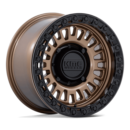 KMC POWERSPORTS KS242 AZTEC BEADLOCK 15X10 0 4X137 MATTE BRONZE W/ MATTE BLACK RG
