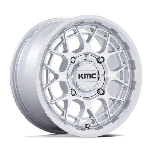 KMC POWERSPORTS KS139 TECHNIC UTV 15x7 38 4x137 GLOSS SILVER MACHINED
