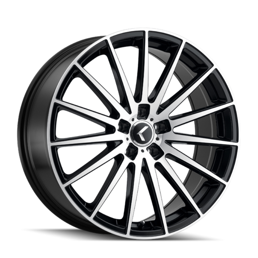 KRAZE STUNNA KR191 20X8.5 38 5x114.3 GLOSS BLACK MACHINED KR191-2865B38